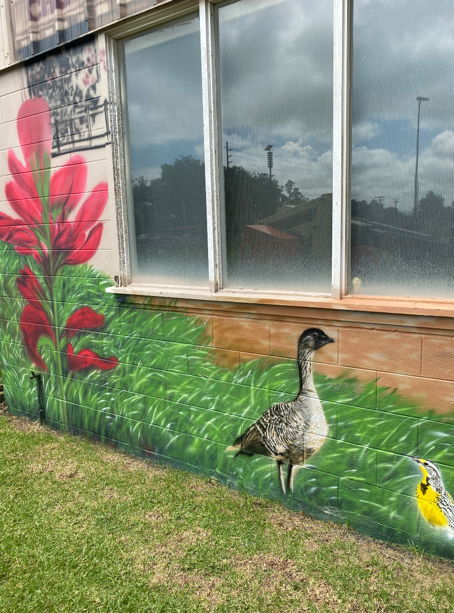 Native flora and fauna mural